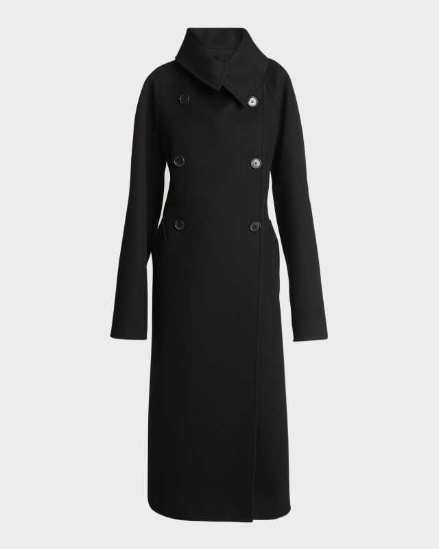 Double-Breasted Cashmere-Blend Coat
