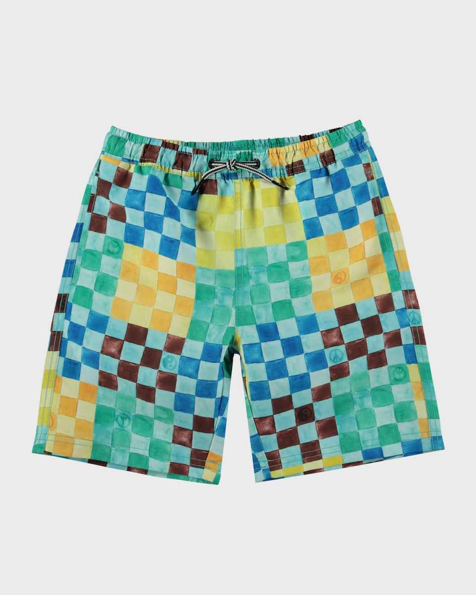 Boy's Nilson Printed Swim Shorts, Size 7-16