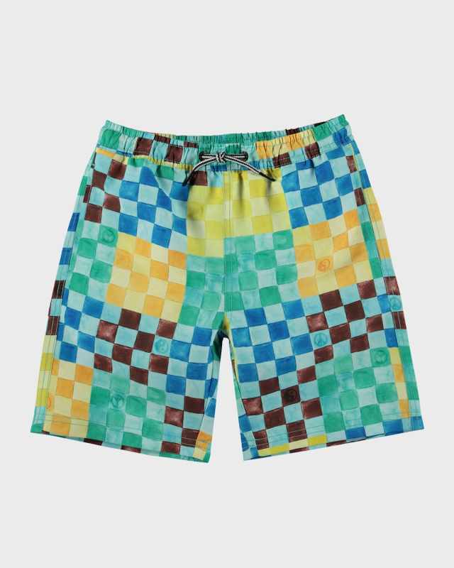 Boy's Nilson Printed Swim Shorts, Size 7-16
