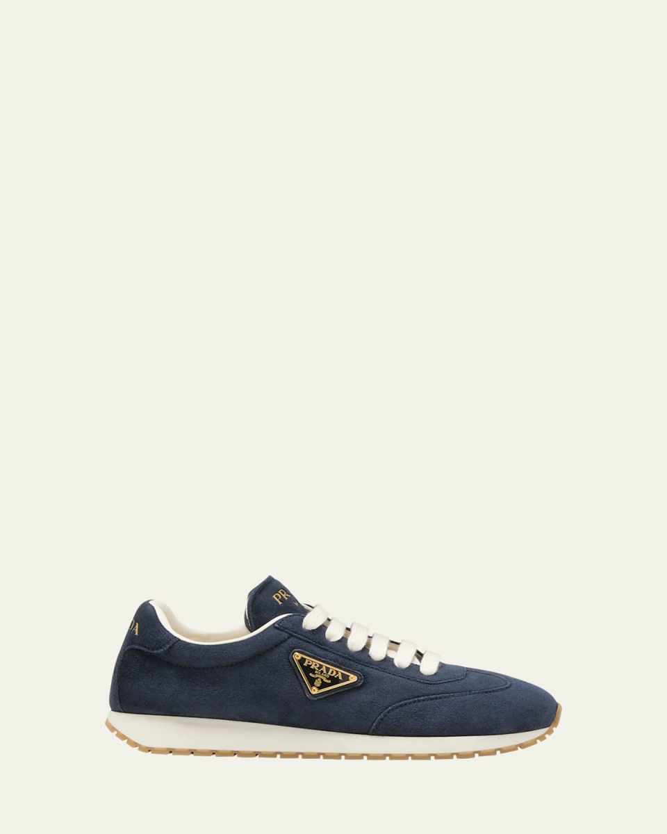 Suede Lace-Up Runner Sneakers