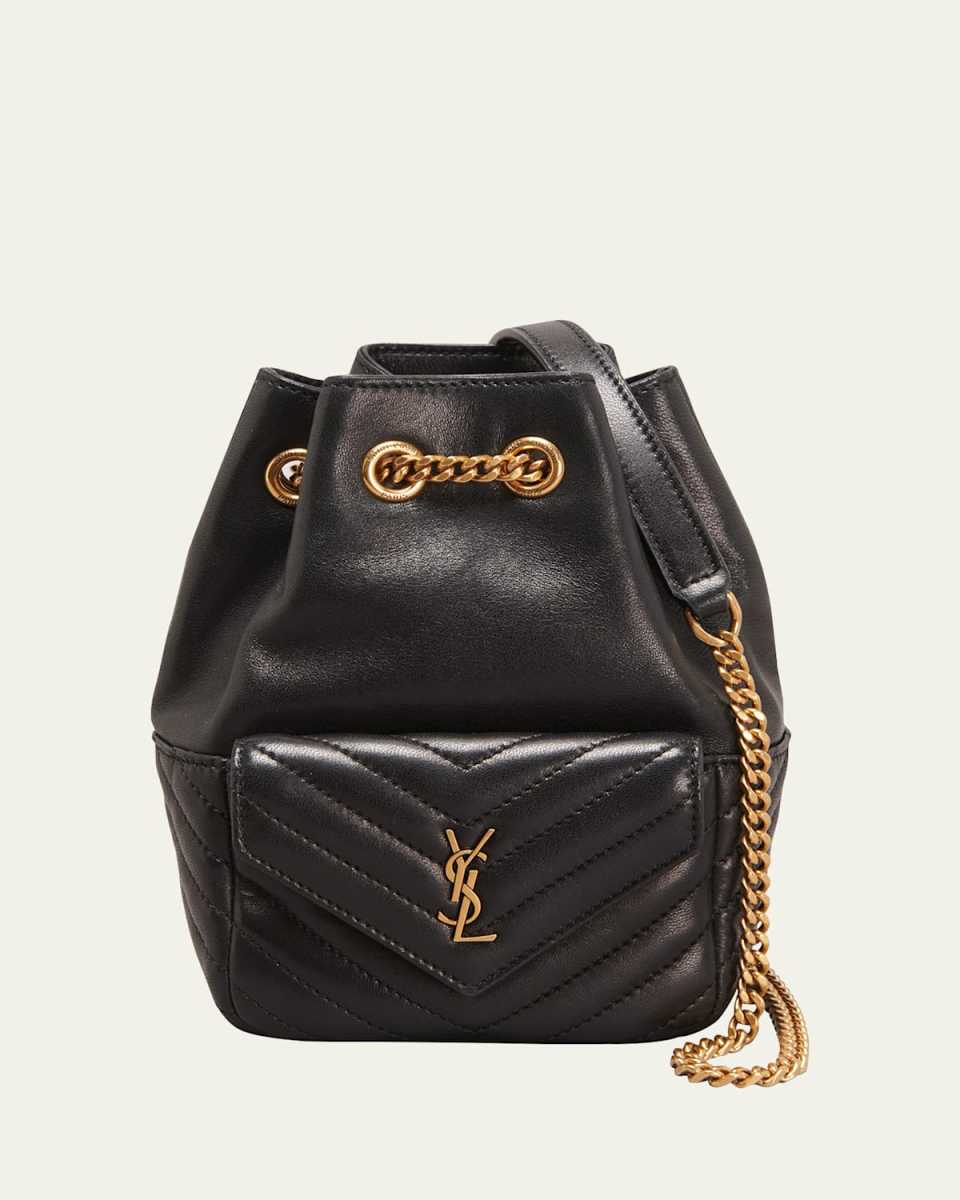 Joe Mini YSL Bucket Bag in Smooth Leather