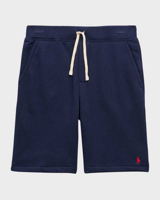 Kid's Embroidered Pony Fleece Shorts, Size S-