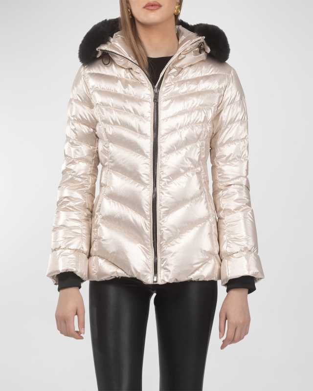 Apres-Ski Jacket With Detachable Toscana Lamb Shearling Hood Trim