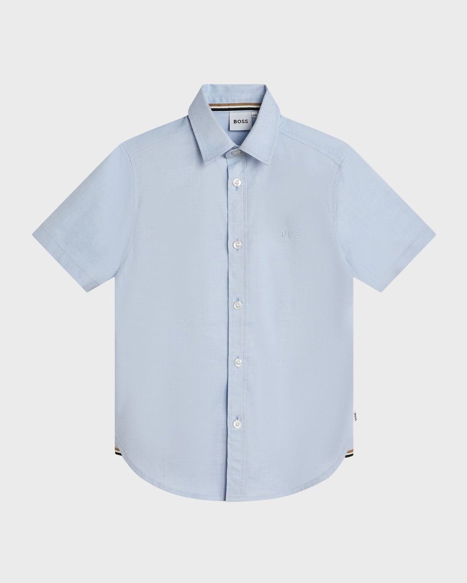 Boy's Short-Sleeve Button Shirt, 4-16