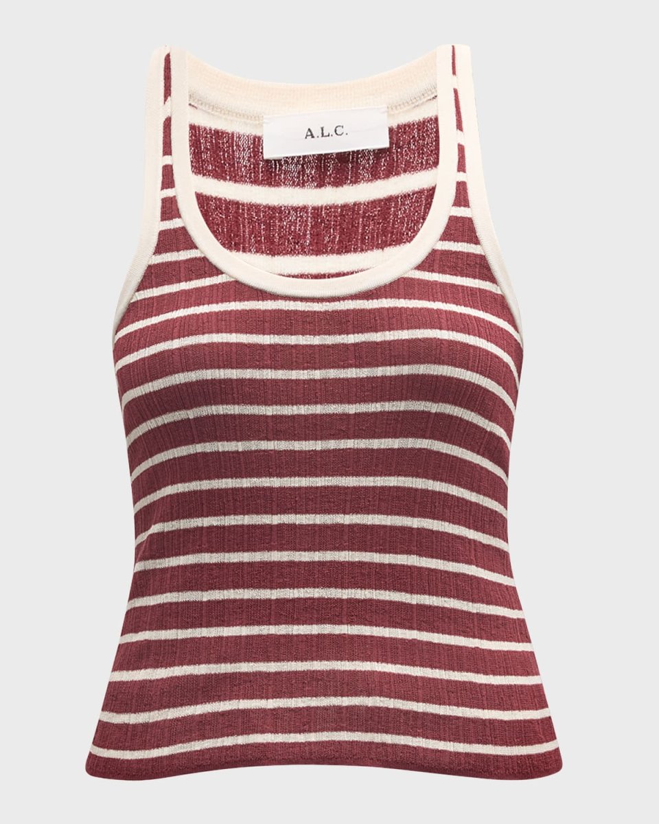 Iris Striped Scoop-Neck Tank Top