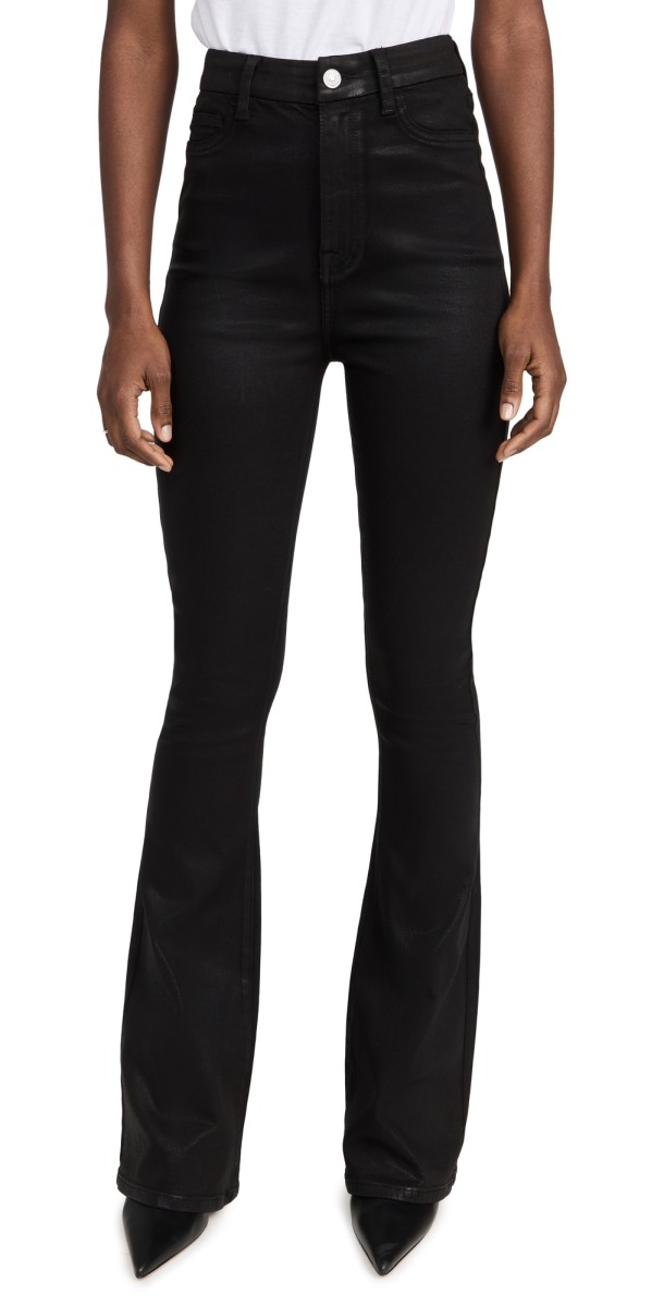 7 For All Mankind Ultra Hr Skinny Boot Coated Jeans Coated Black