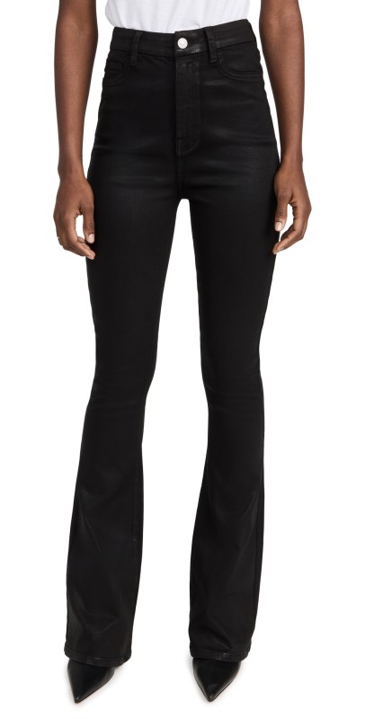 7 For All Mankind Ultra Hr Skinny Boot Coated Jeans Coated Black