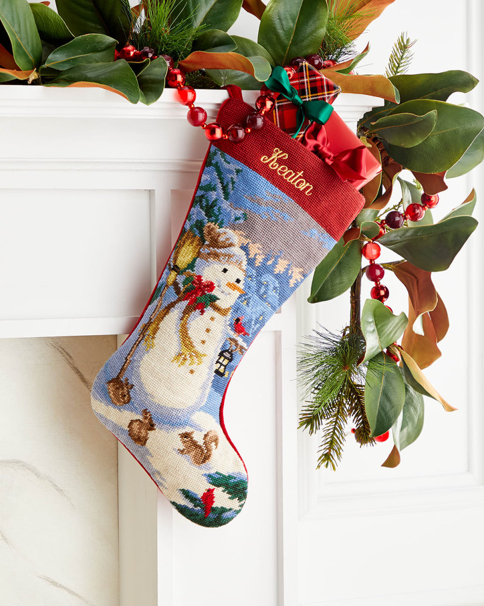 Personalized Snowman Stocking, 19"