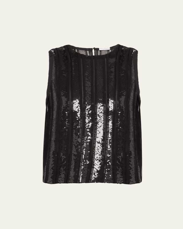 Sequin Striped Tank Top