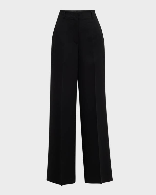 Thames Wide-Leg Crepe Pants