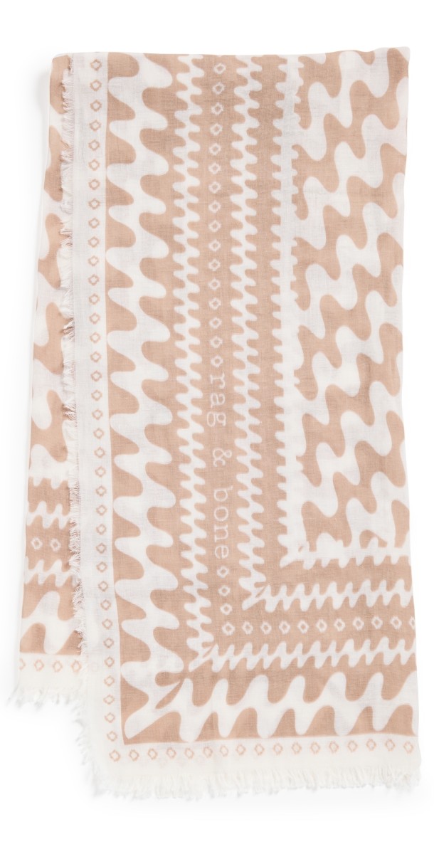 rag & bone Astra Swiggly Scarf Vanilla