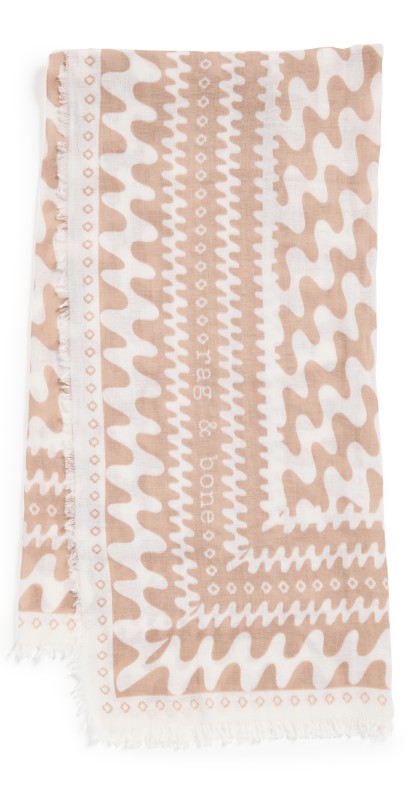 rag & bone Astra Swiggly Scarf Vanilla