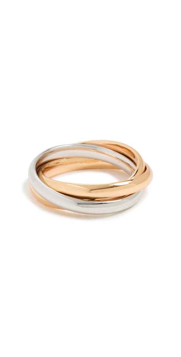 Luv Aj Trio Twisted Ring Set Multi
