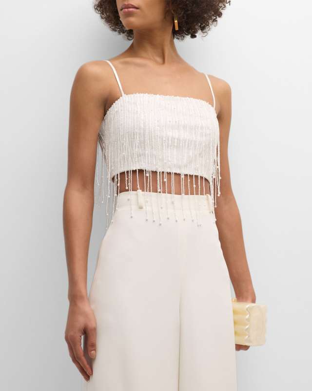 Corrinne Embellished Crop Top
