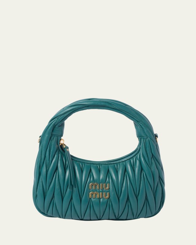 Matelasse Quilted Top Handle Hobo Bag