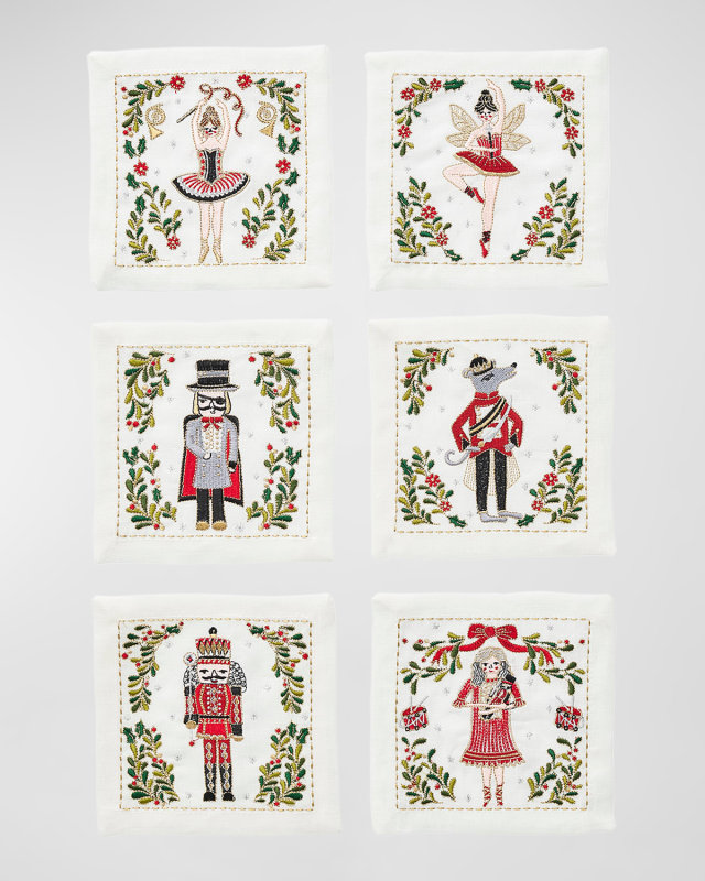 Nutcrackers Cocktail Napkins, Set of 6
