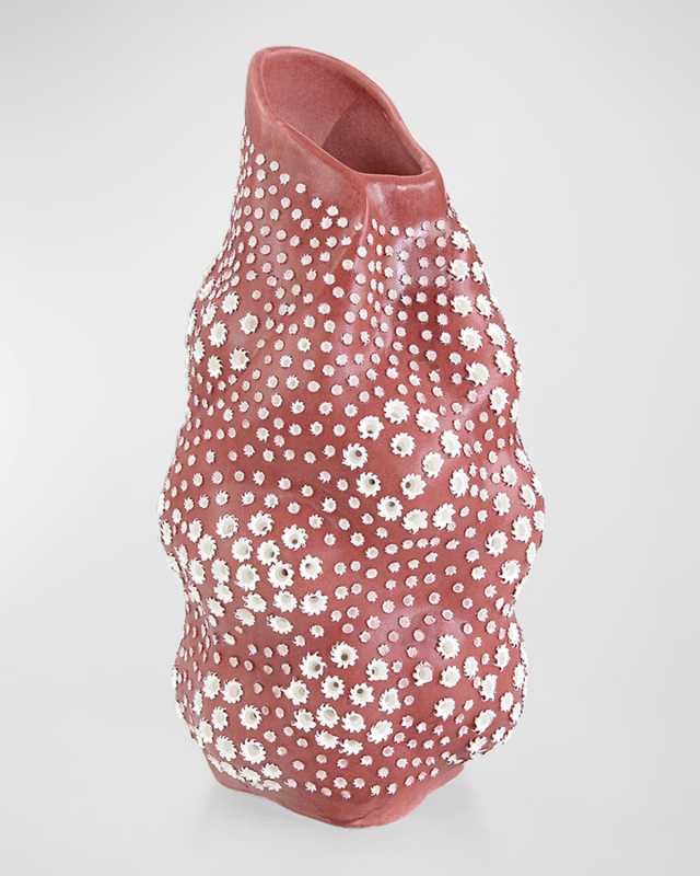 Hibiscus Red Porcelain Vase