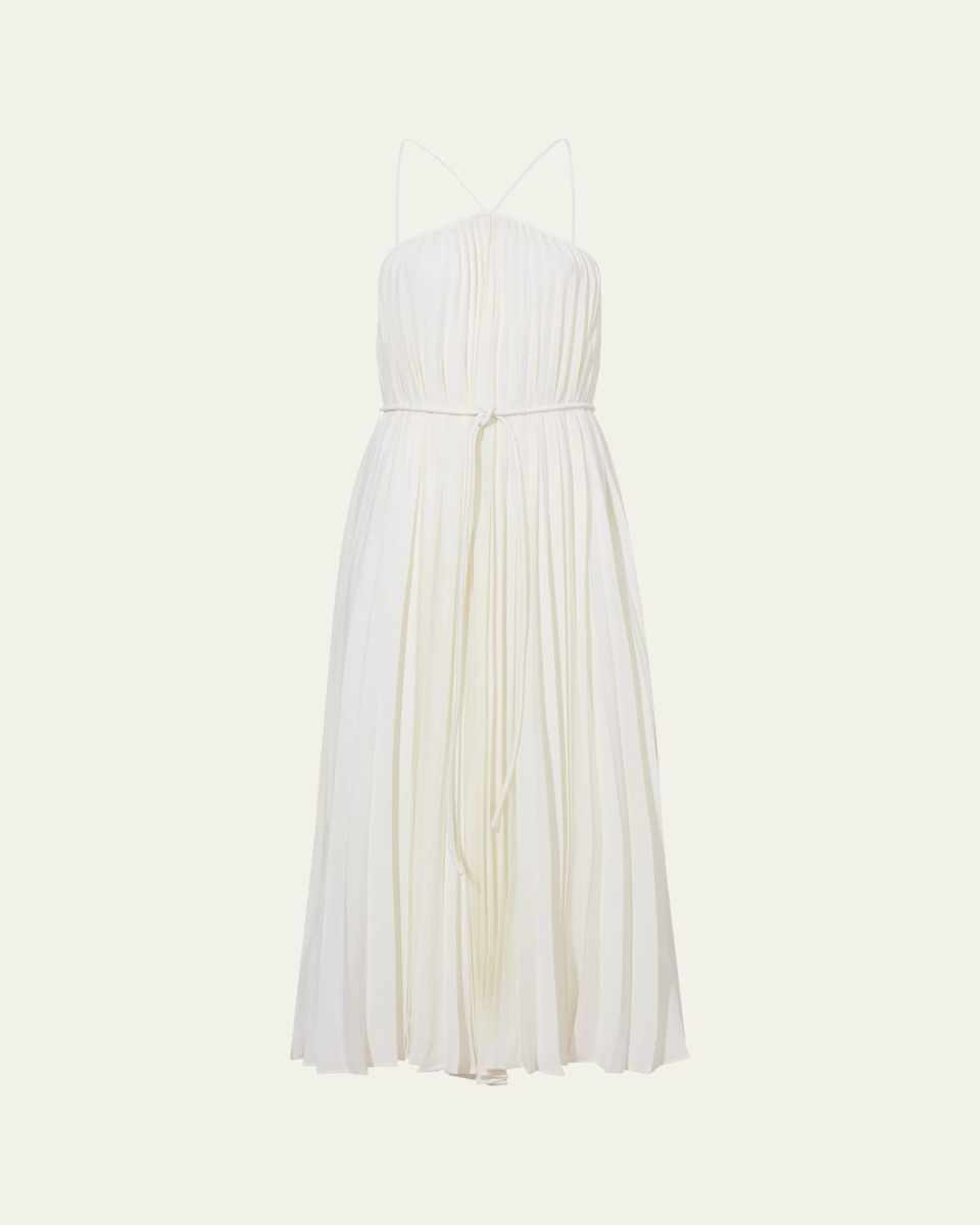 Celeste Pleated Halter Maxi Dress