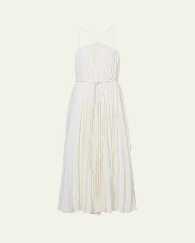 Celeste Pleated Halter Maxi Dress