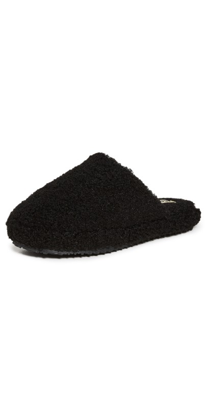 Stems Sherpa Slippers Black