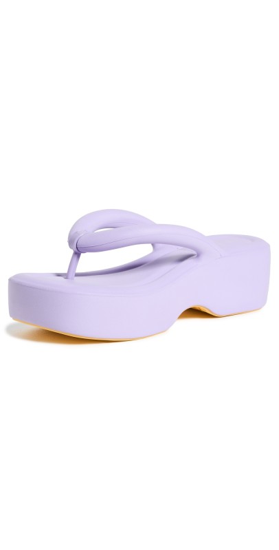 Melissa Free Plaform Flip Flops Lilac/Yellow
