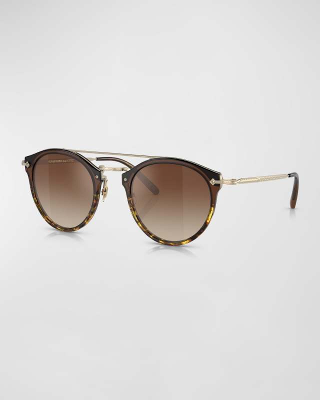 Remick Filigree Acetate & Metal Aviator Sunglasses