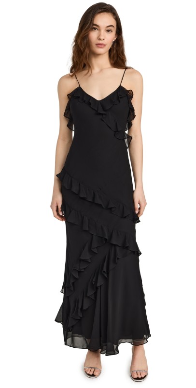 LoveShackFancy Rialto Dress Black