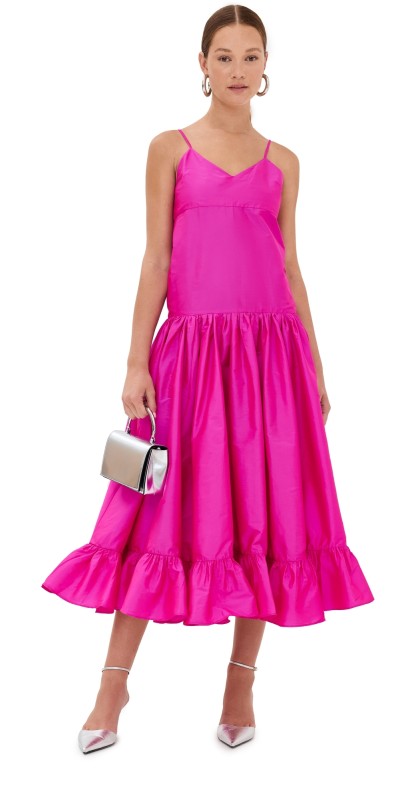 Azeeza Tanvi Midi Dress Magenta