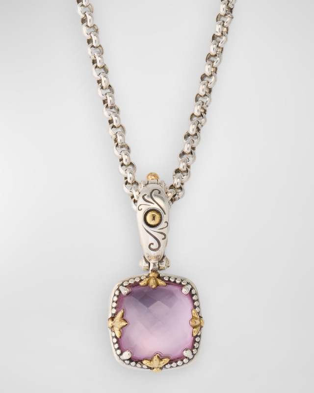 Gen K 2 Sterling Silver and 18K Gold Rock Crystal Pendant