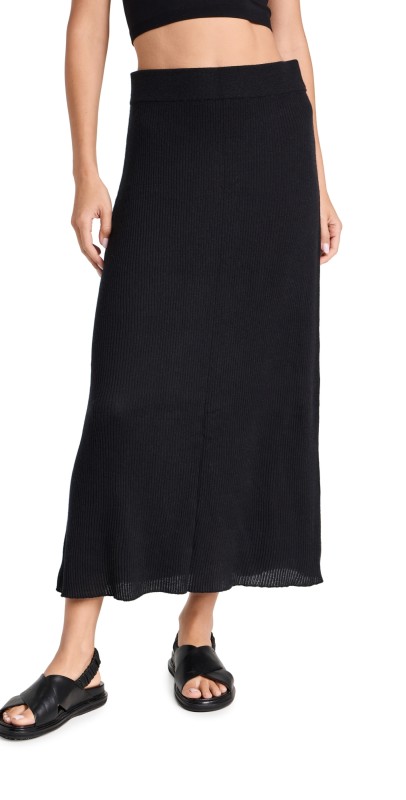 Le Kasha Panasie Cashmere Skirt Black