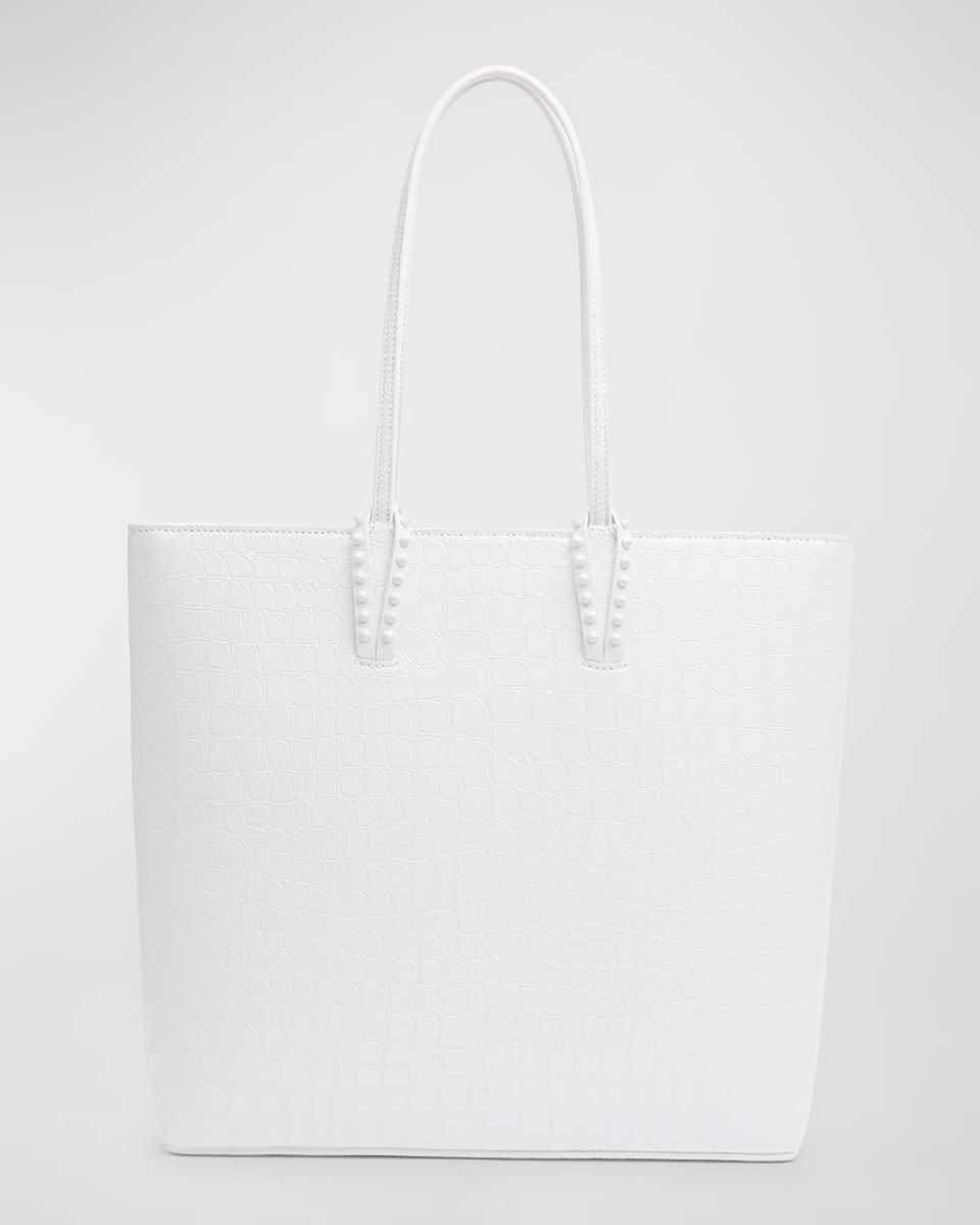 Cabata Zipped NS Tote in Aligator Embossed Leather