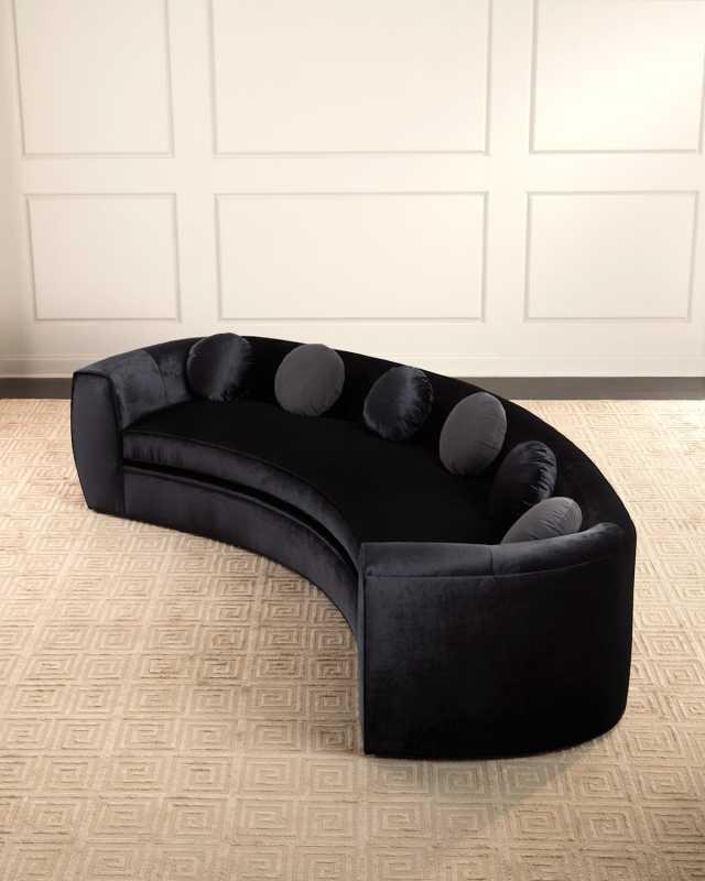 Carmen Velvet Sofa, 122"