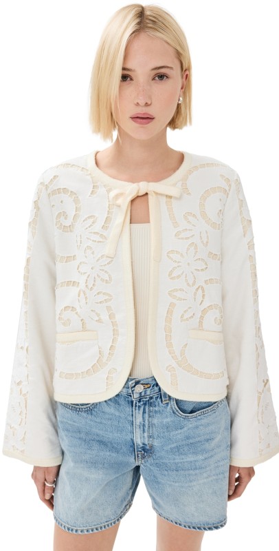 Sea Edith Embroidery Jacket White