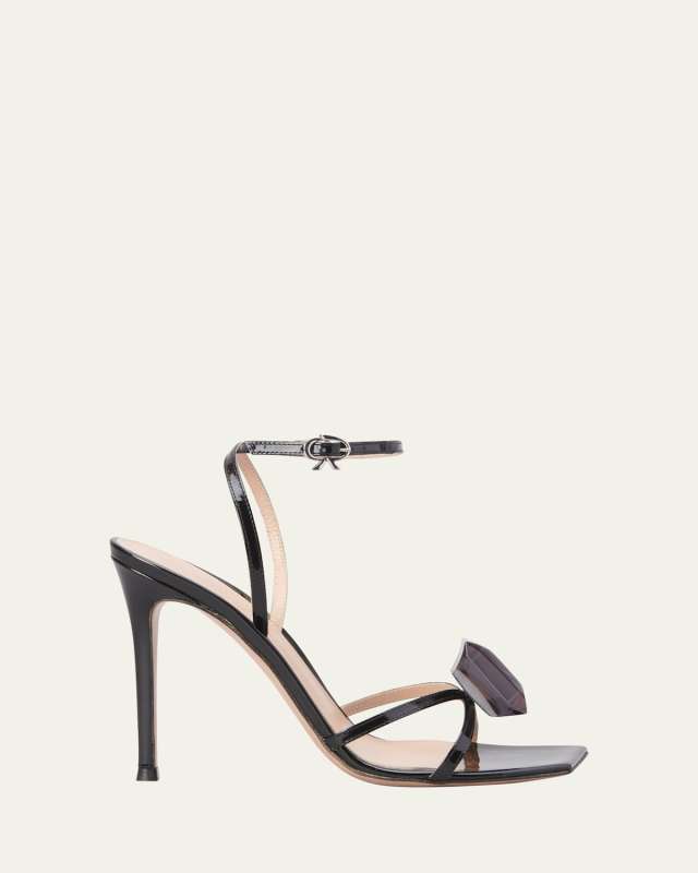 Jaipur Jewel Strappy Patent Stiletto Sandals