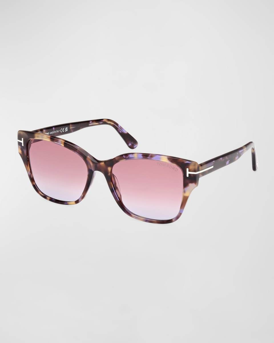 Elsa Gradient Acetate Butterfly Sunglasses