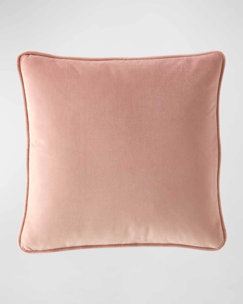 Hidden Pond Reversible Velvet Pillow, 20" Square