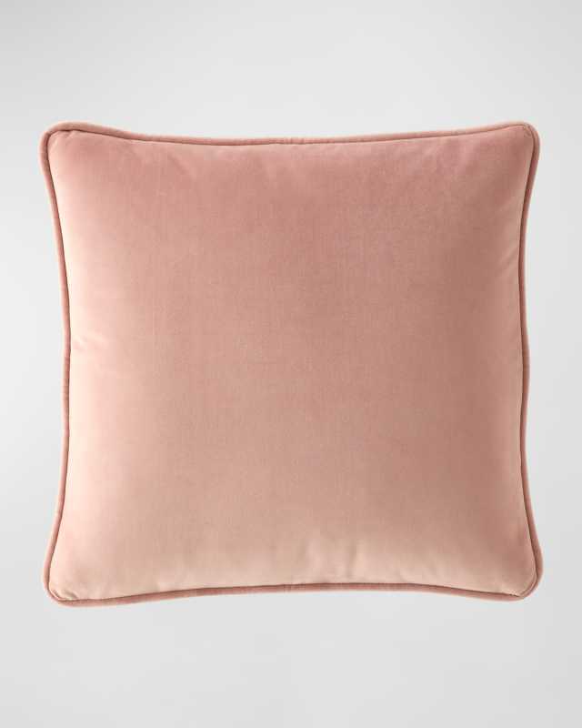 Hidden Pond Reversible Velvet Pillow, 20" Square