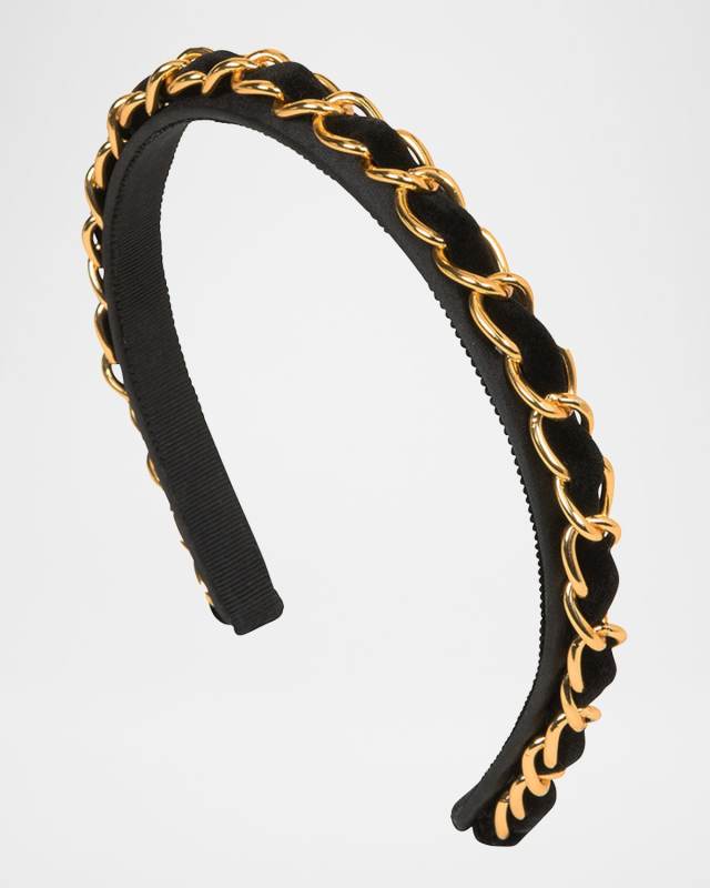 Kason 10K Gold-Plated Chain Skinny Headband