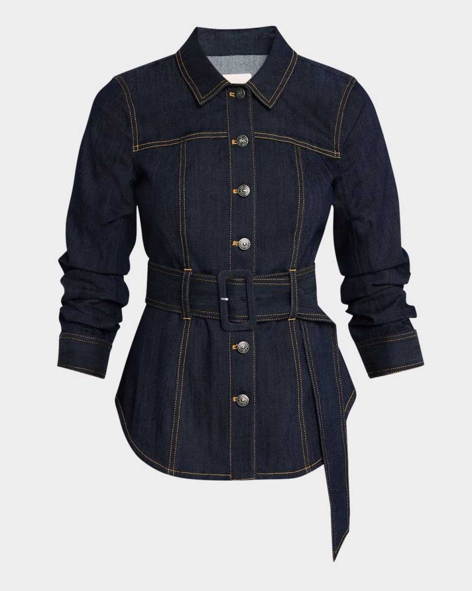 Shea Belted Denim Jacket