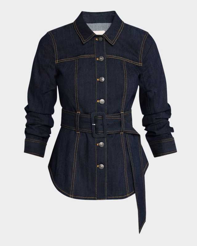 Shea Belted Denim Jacket