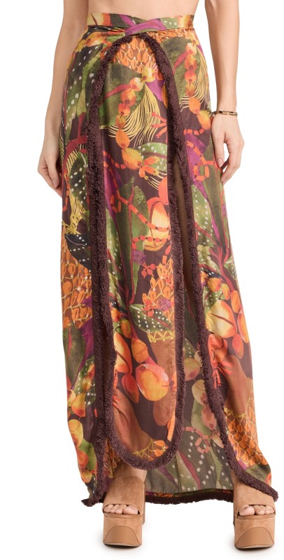 Andrea Iyamah Omma Sarong Skirt Kola Print