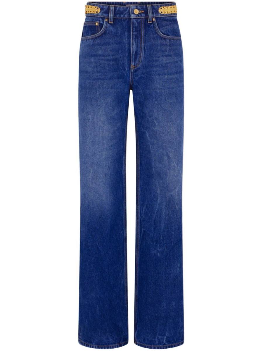boyfriend jeans with charm detail