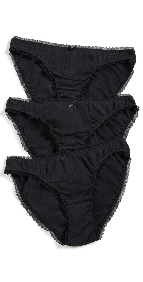 COUCOU The Low Rise: 3 Pack Black