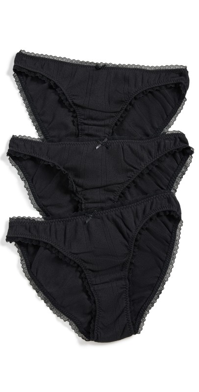COUCOU The Low Rise: 3 Pack Black