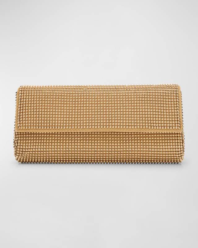Pyramid Envelope Mesh Clutch Bag
