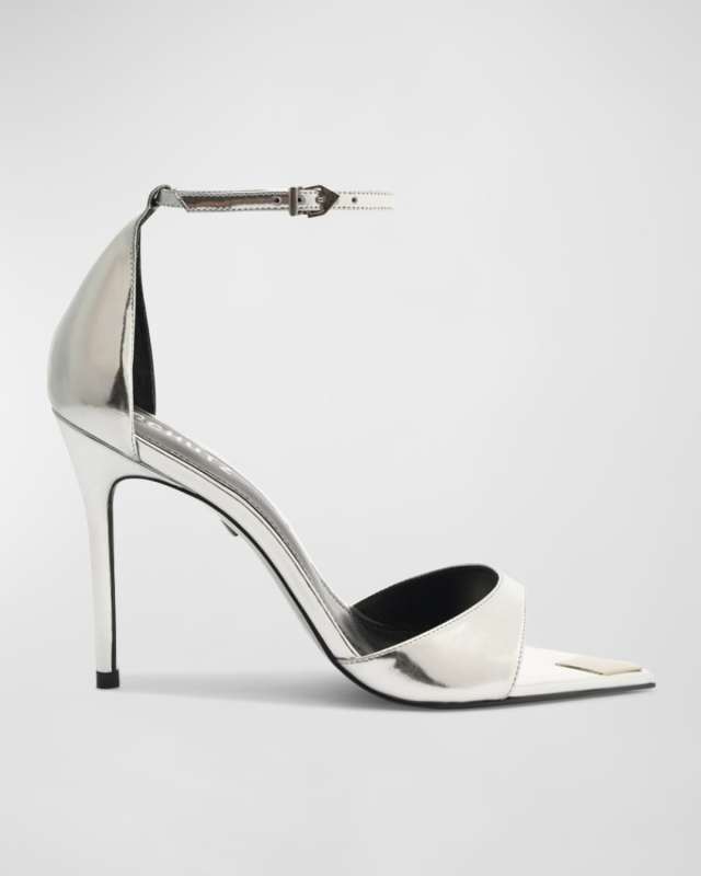 Pamela Metallic Ankle-Strap Sandals