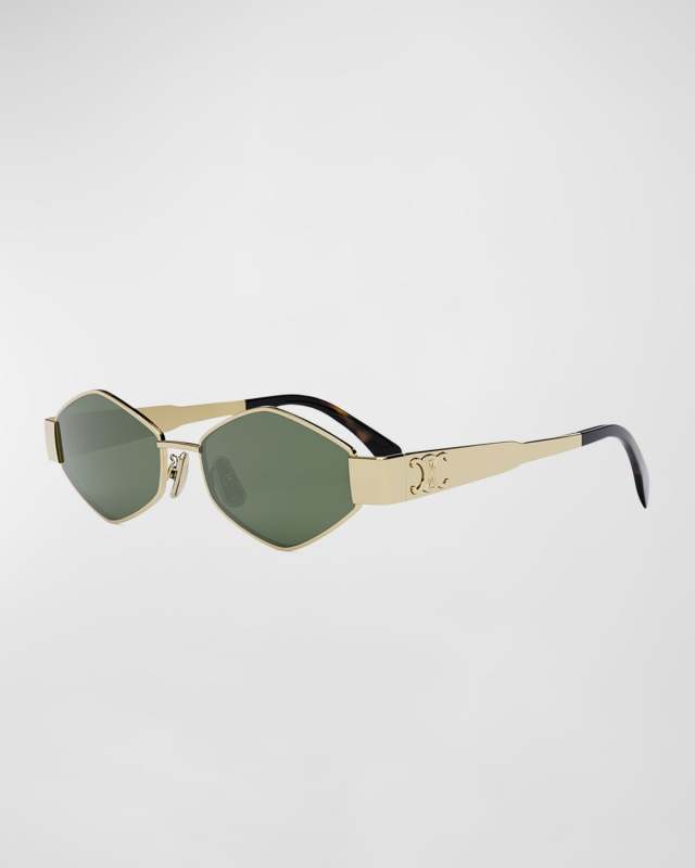Triomphe Round Metal & Acetate Sunglasses