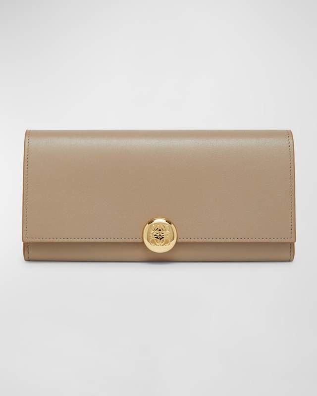Pebble Leather Continental Wallet