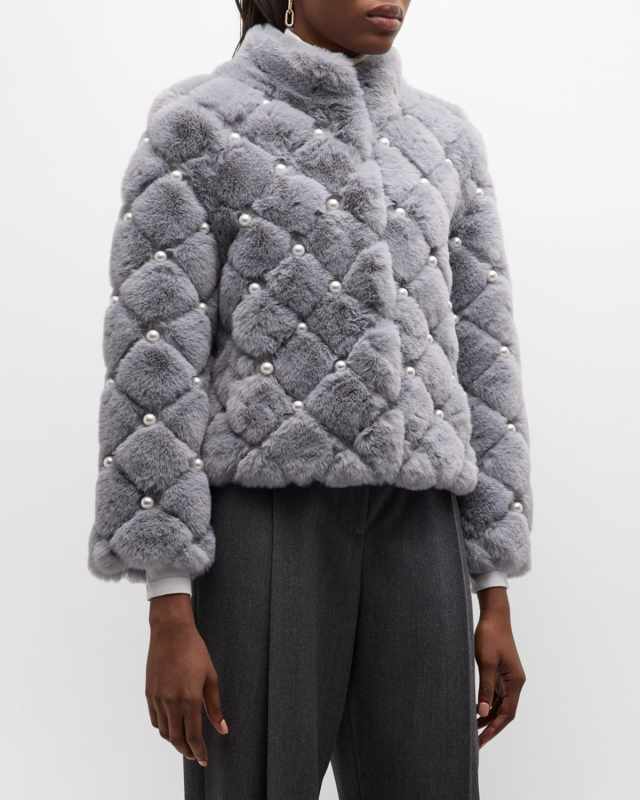 Pearly Faux Fur Jacket