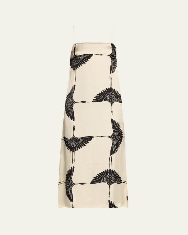 Sicily Sleeveless Satin Maxi Slip Dress